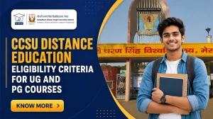 CCSU Distance Education Eligibility Criteria for UG and PG Courses